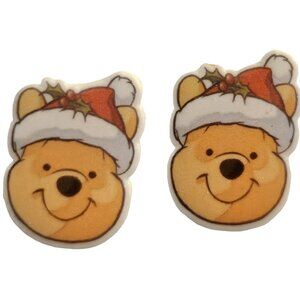 Acrylic Christmas Bear Post Earrings - New